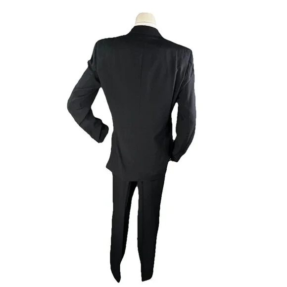 Vtg Hugo Boss Double Breasted Tuxedo Men 42R 34x33.5 Cerruti 1881 Italian Fabric - Picture 7 of 16